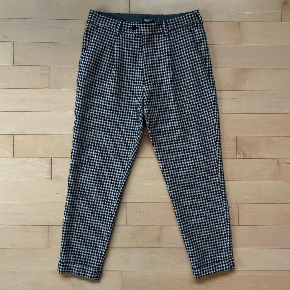 Todd Snyder Italian Wool Madison Trouser in Cream Houndstooth